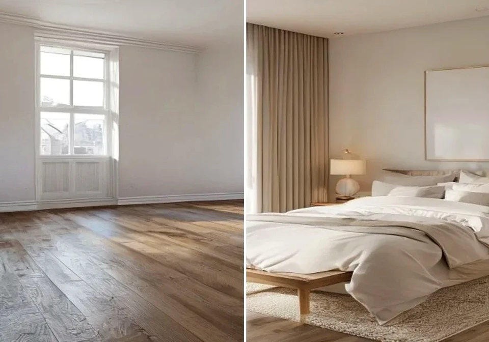 AI room decorator before and after room decorator online preview | Hubvanta AI